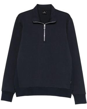 Paul Smith Half Zip Sweatshirt in Blue for Men | Lyst