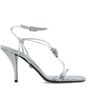 Versace ラ メドゥーサ 85mm レースアップサンダル - ホワイト