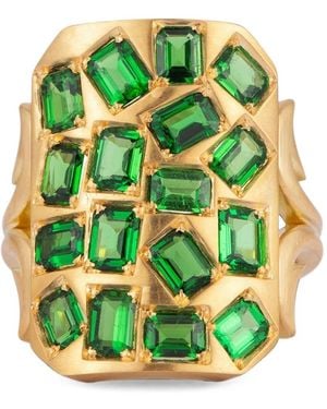Sylva & Cie Ten Table Tsavorite Ring - Green