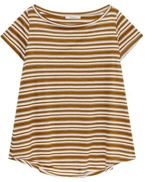 Maliparmi Boat-Neck Striped T-Shirt - Natural