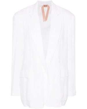 N°21 Creased Open-Front Blazer - White