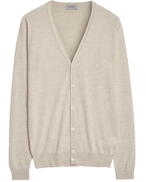 John Smedley ボタン カーディガン - ホワイト