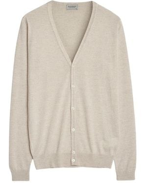 John Smedley V-Neck Buttoned Cardigan - White