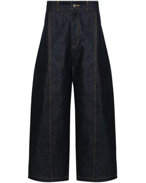 SAGE NATION Jeans A Gamba Ampia Con Dettaglio Cucitura - Blu