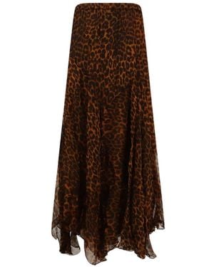 Mes Demoiselles Susu Leopard-Print Long Skirt - Brown