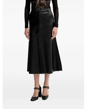 Bardot A-Line Midi Skirt - Black