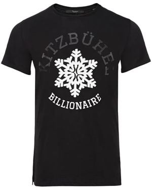 Billionaire Kitzbühel Snowflake-Print T-Shirt - Black