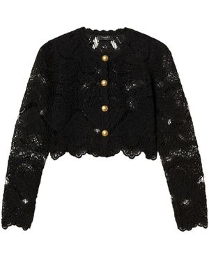 Twinset クロシェニット ジャケット - ブラック