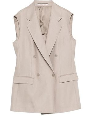 Tagliatore Double-Breasted Waistcoat - Natural