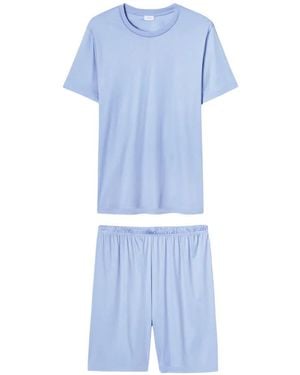 Zimmerli of Switzerland Short-Sleeve Pyjamas - Blue