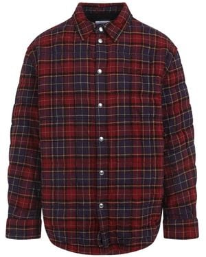 Off-White c/o Virgil Abloh Giacca-Camicia Trapuntata A Quadri - Viola