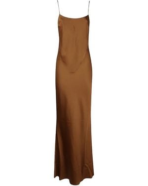 ANDAMANE Ninfea Ruched-Detail Open-Back Maxi Dress - White