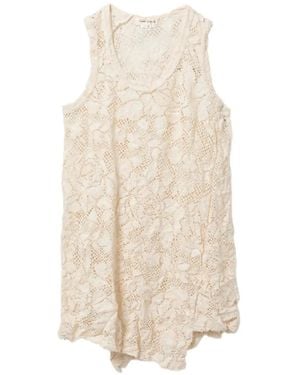 Comme des Garçons Floral-Lace Top - White