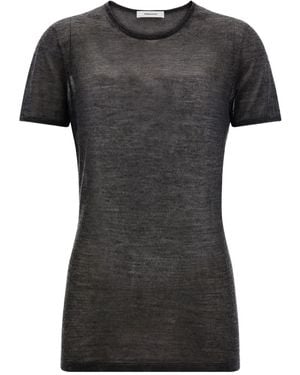Ferragamo Crew-Neck Short-Sleeve T-Shirt - Black