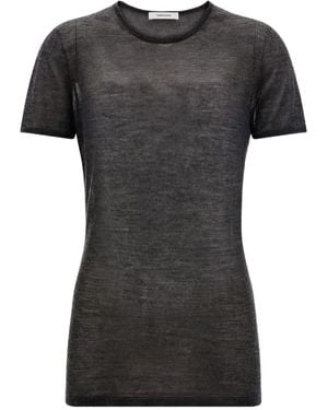 Ferragamo Crew-Neck Short-Sleeve T-Shirt - Black
