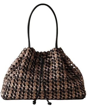 Borbonese Woven Tote Bag - Black