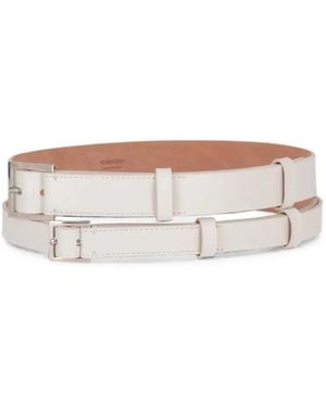Tom Ford Double-Strap Buckle-Fastening Belt - Grey