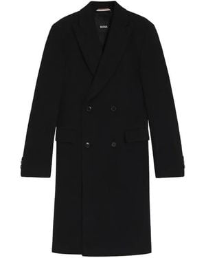 BOSS Double-Breasted Coat - Black