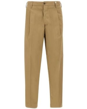 Myths Pleats Flap Trousers - Natural