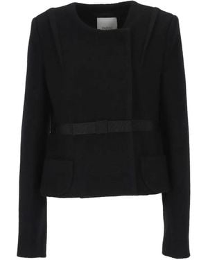 Patou Bow-Detail Virgin Wool Jacket - Black