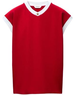 Versace Stretch Cotton-Jersey Slim T-Shirt - Red
