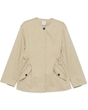 TOTEME Elasticated-Waist Cotton-Twill Jacket - Natural
