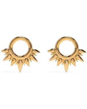 Dinny Hall Sunbeam Half Sun Stud Earrings - Metallic