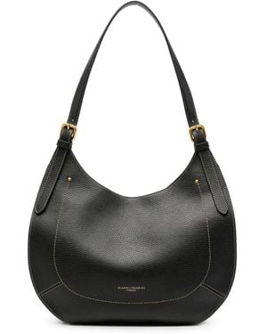 Gianni Chiarini Gabry Grained Leather Shoulder Bag - Black