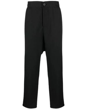 Tessitura Body Couture Tapered Drop-Crotch Trousers - Black