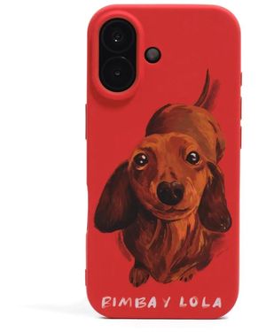 Bimba Y Lola Iphone 17 Dog-Print Phone Case - Red