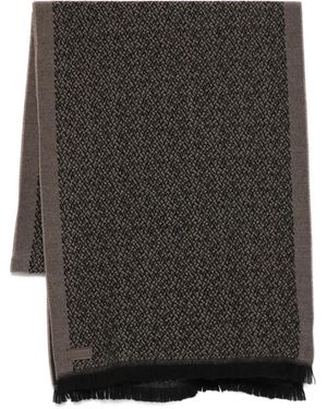Canali Fringed Scarf - Black