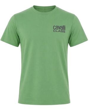 Roberto Cavalli Logo-Print T-Shirt - Green