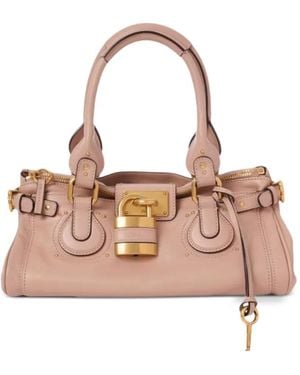 Chloé Paddington Leather Tote Bag - Pink