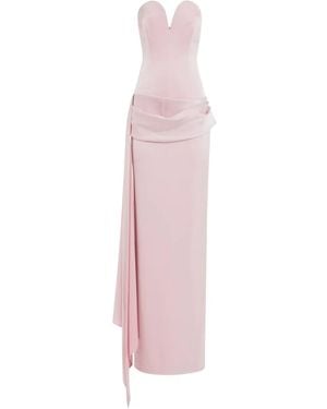 Alex Perry Robe Longue À Design Sans Bretelles - Rose
