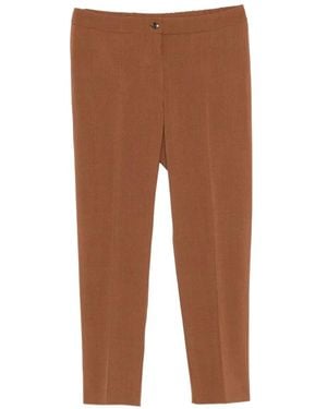 Marina Rinaldi Pmragi Button-Fastening Trousers - Brown
