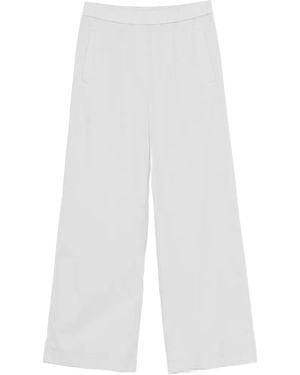 Patrizia Pepe Poplin Straight-Leg Trousers - White