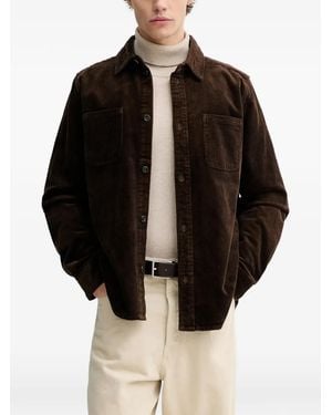 Les Deux Kody Corduroy Overshirt - Black