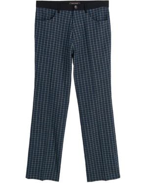 Wales Bonner London Geruite Broek - Blauw