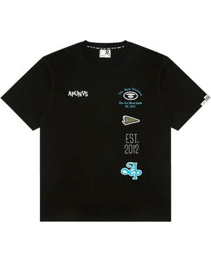 Aape By A Bathing Ape Text-Print T-Shirt - Black