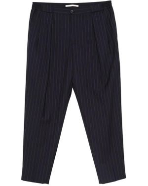 Briglia 1949 Portobellos Pinstripe Pleated Trousers - Blue