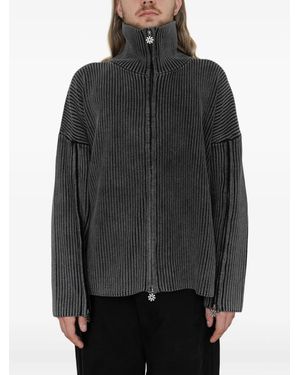 Protémoa Triple-Zipped Cardigan - Grey