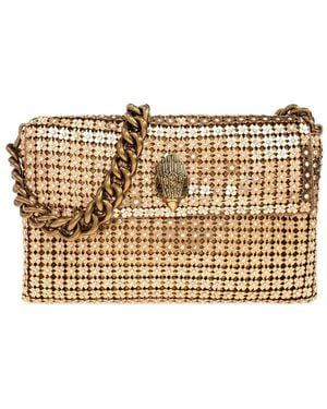 Kurt Geiger Small Party Chain-Embellished Cross Body Bag - Metallic