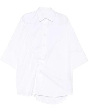 Marina Yee Draped-Detail Shirt - White