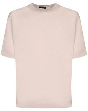 Dell'Oglio Fine-Knit Short-Sleeve T-Shirt - Pink