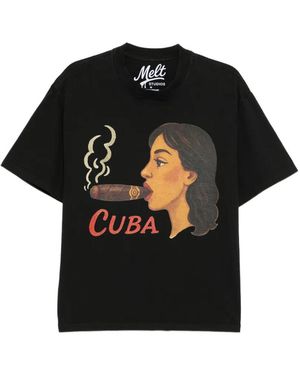 Melt Graphic-Print T-Shirt - Black