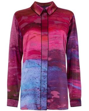 ROKSANDA Leonara Abstract-Print Shirt - Purple
