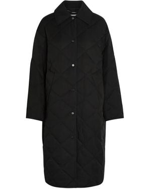 JOSEPH Quilted Single-Breasted Coat - Black