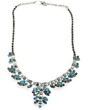 Madison Collar Con Cadena Y Apliques De Strass - Azul