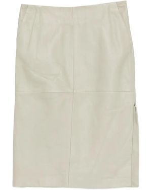 Halfboy Panelled Leather Skirt - Natural