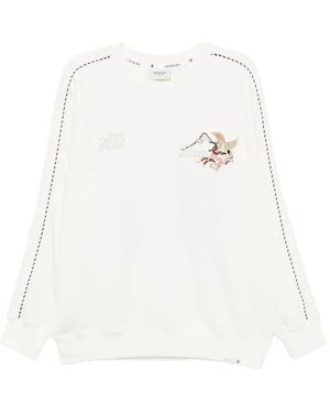 A Bathing Ape Logo-Embroidered Sweatshirt - White